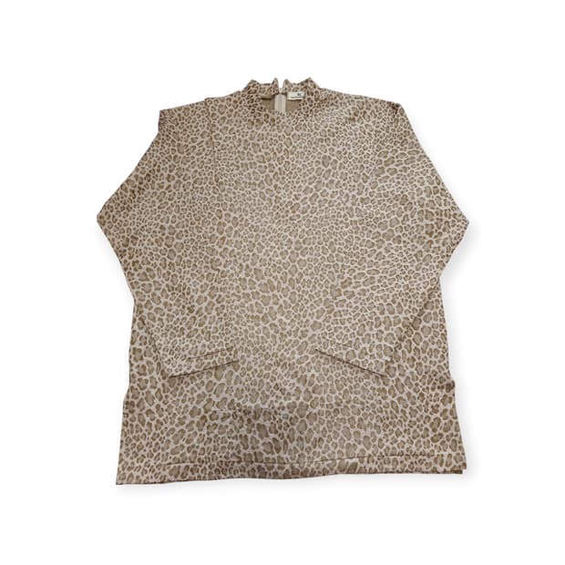 갸루 레오파드 블라우스 