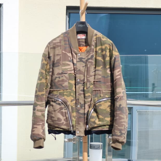 앤더슨 벨 카모 패치워크 퀄팅 봄버자켓