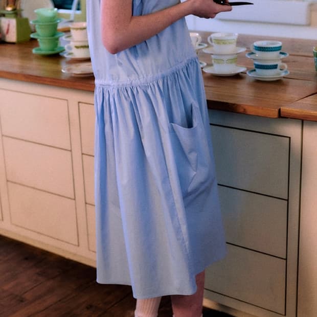 Viaplain sleeveless dress sky blue