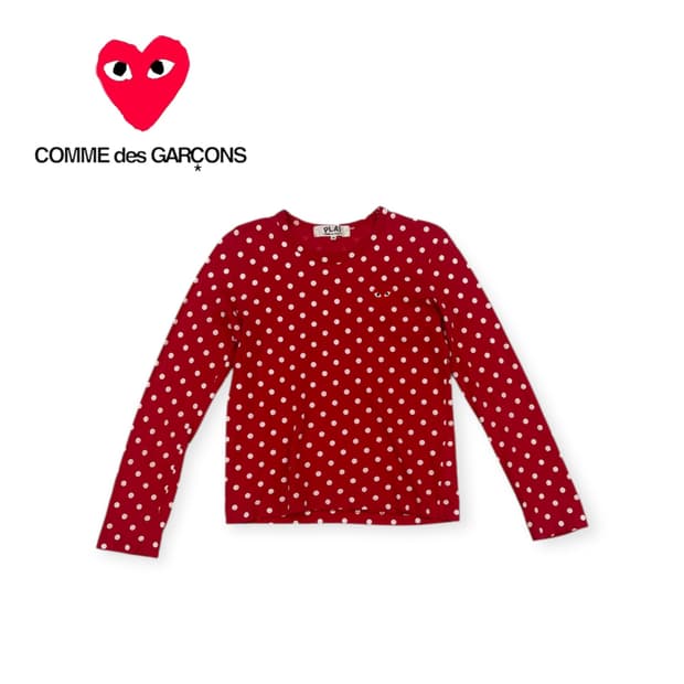 꼼데가르송 폴카 도트 롱슬리브