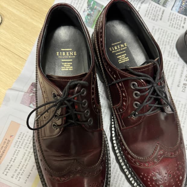 에이레네 수제 윙팁 구두 265mm입니다