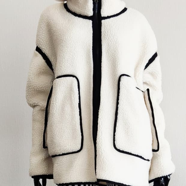 오버핏 뽀글이 점퍼 