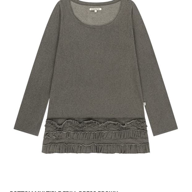 코이세이오 BOTTOM MULTIPLE FRILL DRESS BROWN