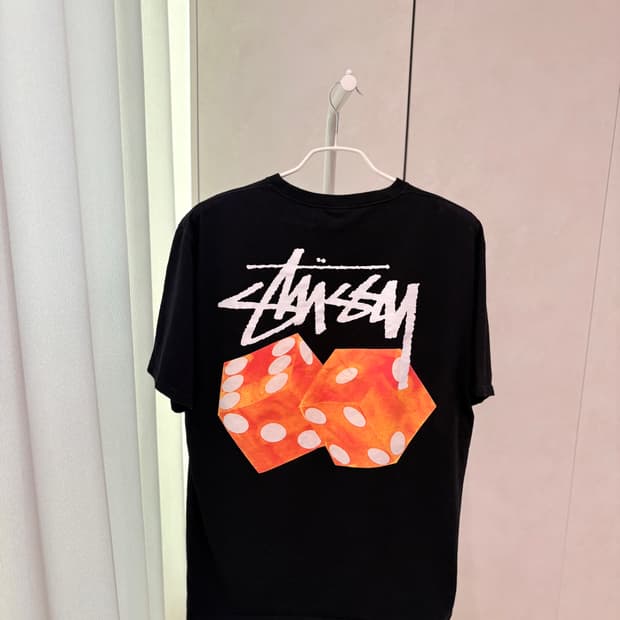 스투시 다이스 아웃 티셔츠 블랙 L 사이즈