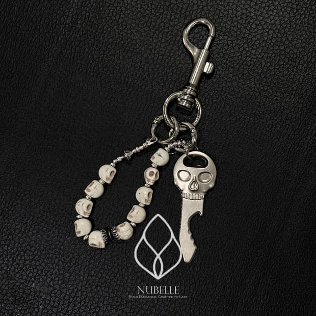 🌗 Skull ring keyring / 빈티지 스컬 키링 열쇠고리