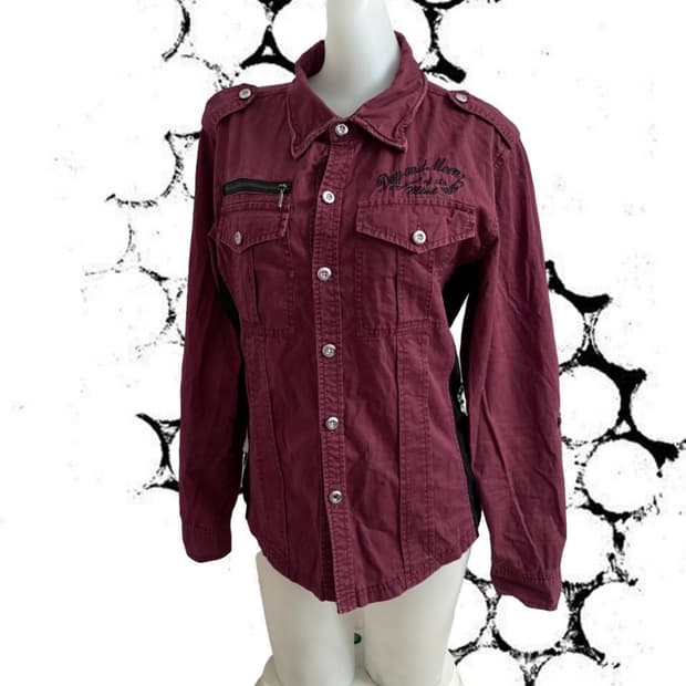 Red moto jacket