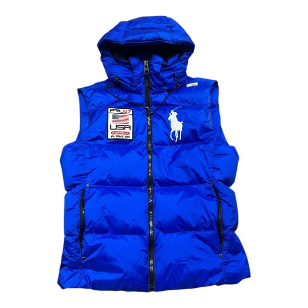 ✨ (바배) 폴로 랄프로렌 USA 알파인 스키 빅포니 베스트 패딩 조끼