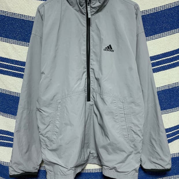 아디다스 나일론 하프 집업 아노락