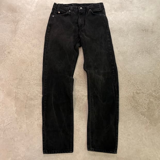 [34/36] USA🇺🇸 리바이스 505 오렌지탭 블랙 흑청