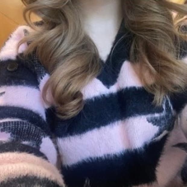 별니트 y2k 앙고라 브이넥 투웨이 스타 단가라 니트