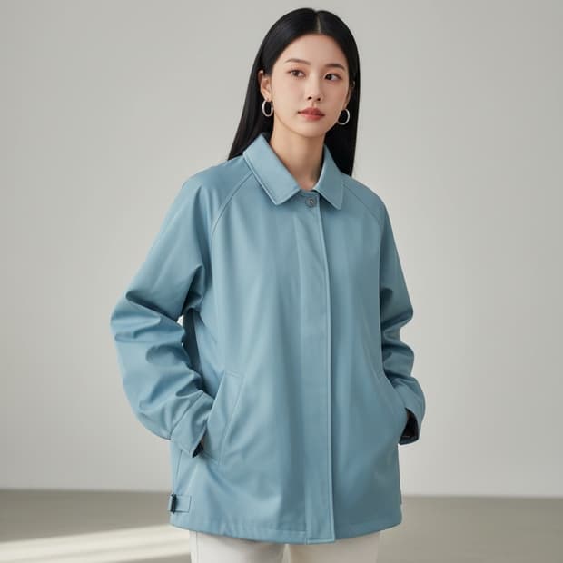 버버리 하늘색 바람막이 봄버 자켓 L