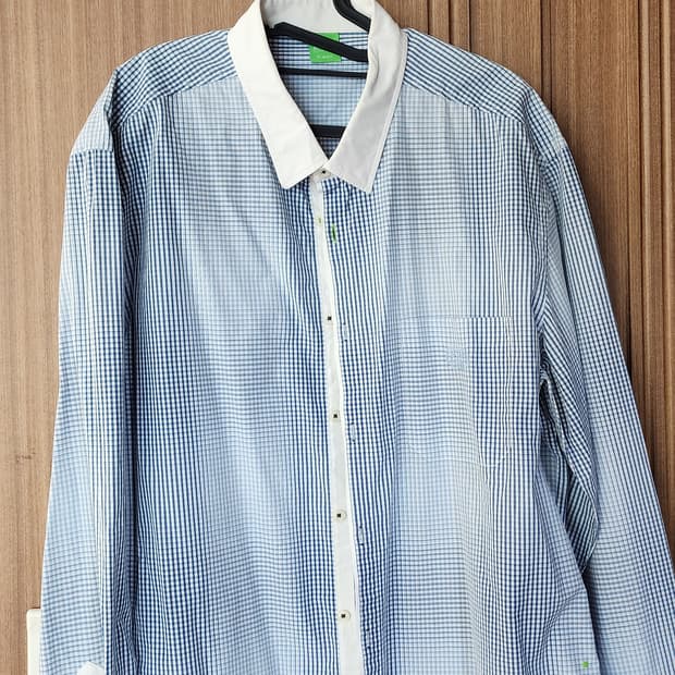 휴고보스 블루 스트라이프 셔츠