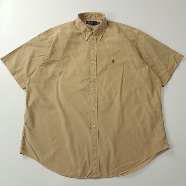 CA305 2XL 폴로 빅사이즈 00s 카멜베이지 반팔 셔츠 남방