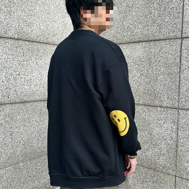 캐피탈 스마일 엘보우 패치 가디건