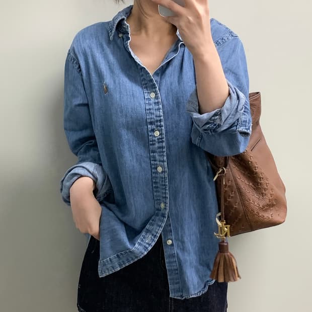 폴로 데님 셔츠 