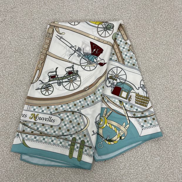 실측확인 고급 실크 스카프 0224M