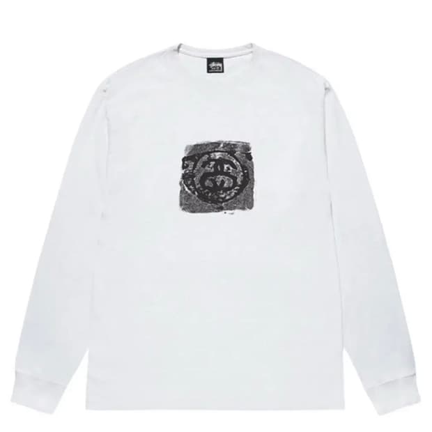 XL 스투시 모노 롱슬리브 티셔츠 화이트