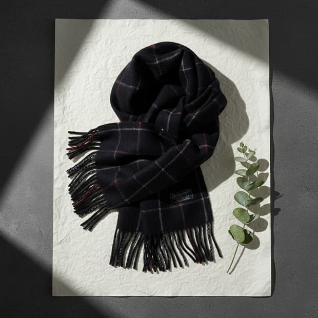 버버리 90s Burberrys 캐시미어 윈도우 체크 머플러