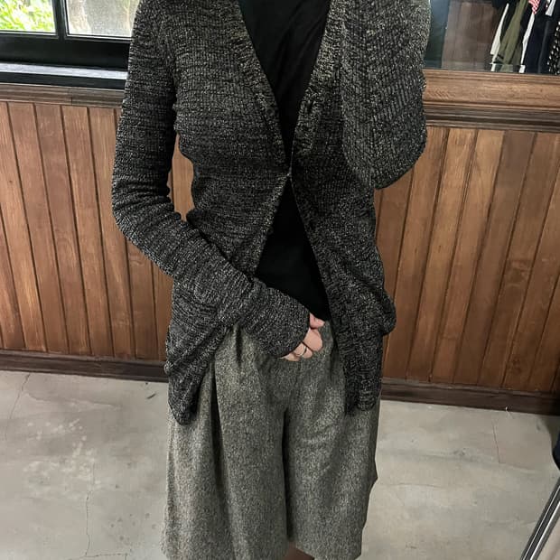 PRADA metal knit cardigan