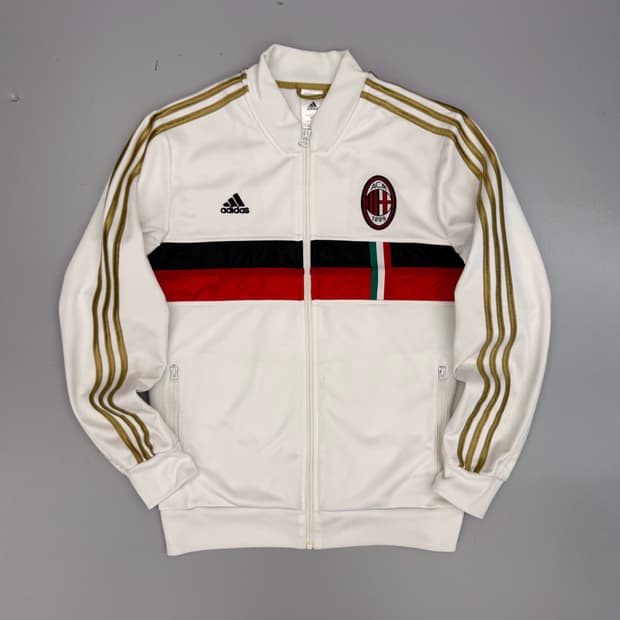 아디다스 AC밀란 14-15시즌 화이트 골드 트랙 져지