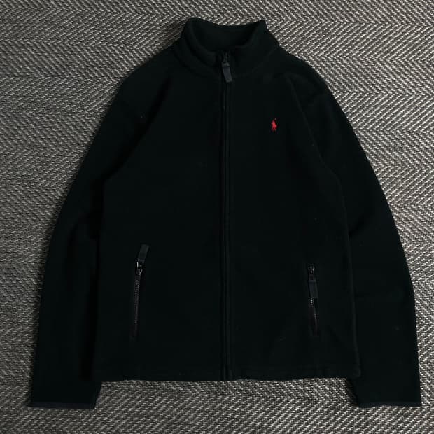 폴로 랄프로렌 포니 블랙 미니멀 후리스 자켓o 3714