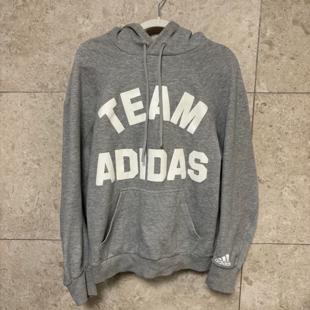 아디다스 TEAM 후드티 그레이 아디다스 후드티
