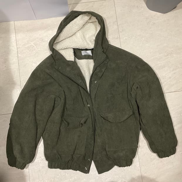 디서먼트 넘버잭 코듀로이 후드 자켓 카키