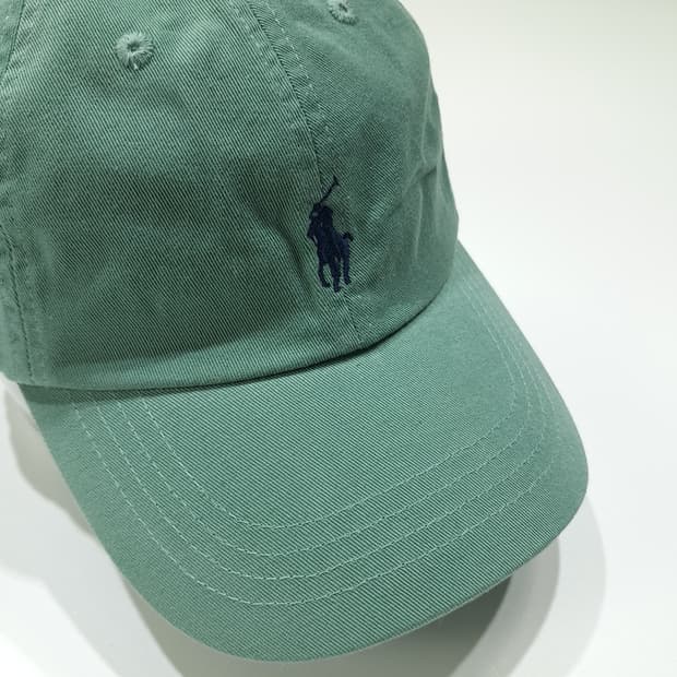 CL458 폴로 코튼 포니자수 민트그린 볼캡 모자
