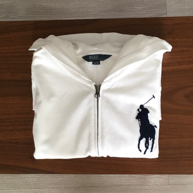 폴로 빅포니 후드집업 화이트