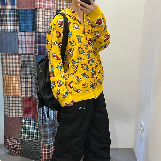 오클리 블랙 패딩 멜빵바지