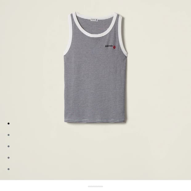 미우미우 쁘띠바또 나시 슬리브 탑 S