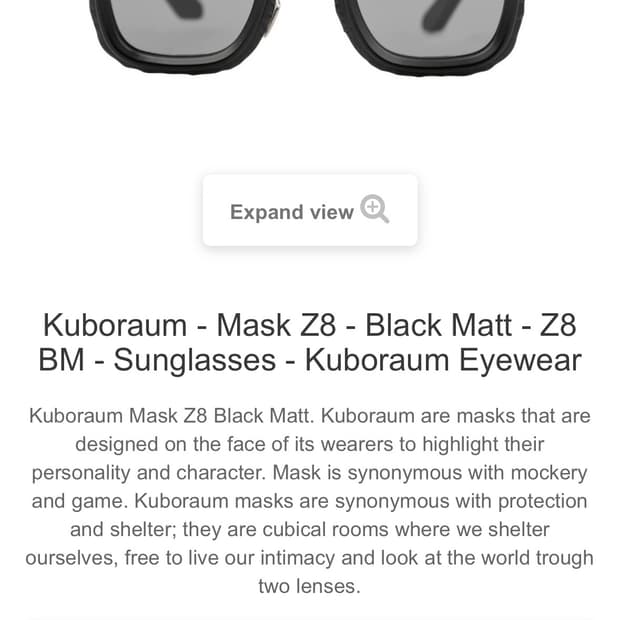 Kuboraum - Mask Z8 쿠보라움