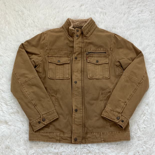 빈티지 리바이스 브라운 워크 자켓 y2k 스트릿 갸루 펑키 일본빈티지