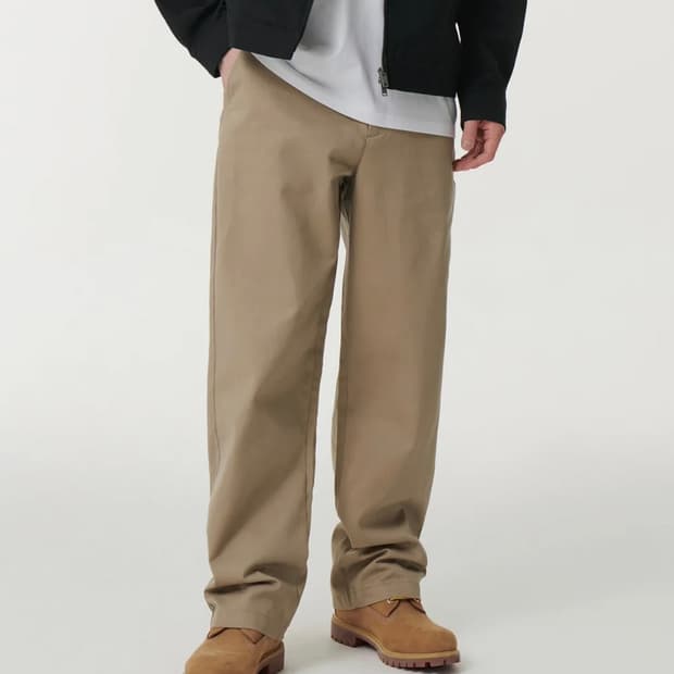 무신사스탠다드 헤비웨이트 CP 와이드 치노팬츠 베이지 31
