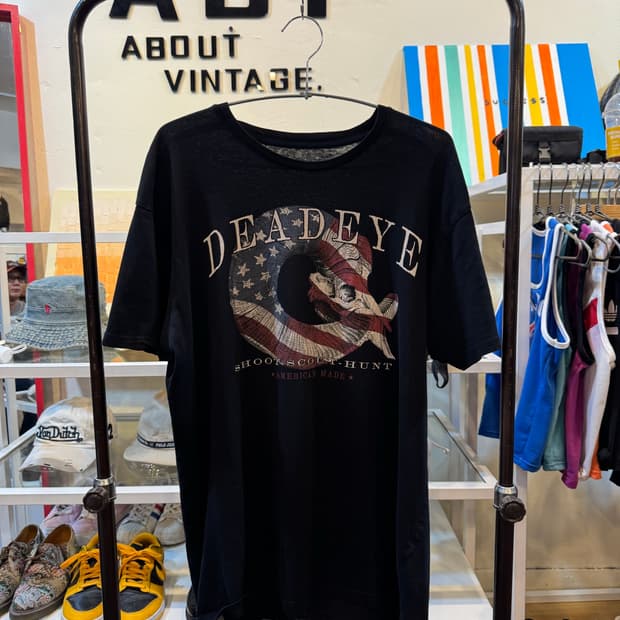 made in USA Deadeye Patriot 반팔 티셔츠 블랙 L