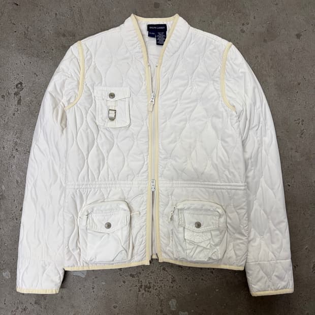 폴로 화이트 퀼팅 누빔 자켓[2127]