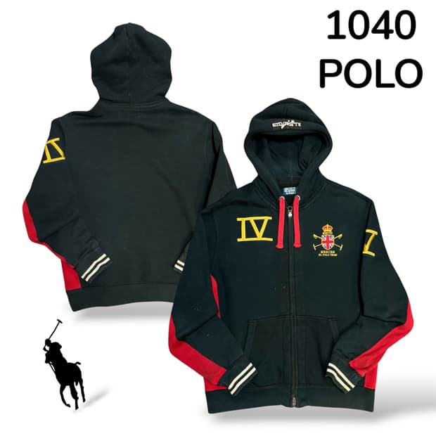 폴로 mercer 블랙 후드집업 XL