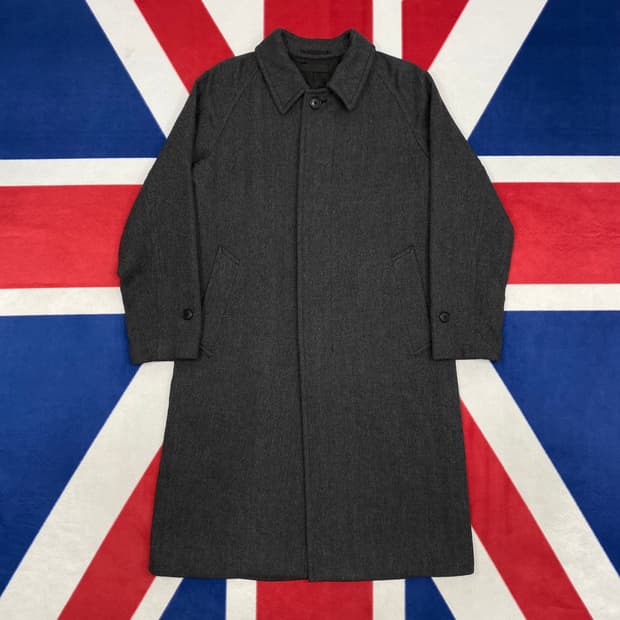 유니클로 헤링본 롱코트 M 실측 L 