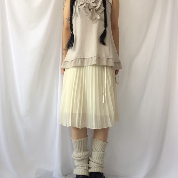 Corsage fringe point sleeveeless