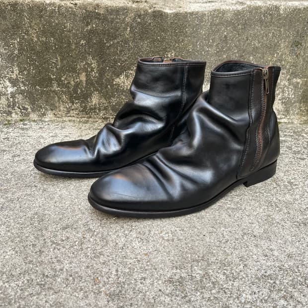 [41] H by Hudson 주름 레더부츠 (260~265)