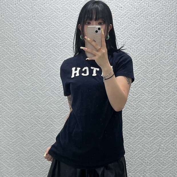 아베크롬비 올드스쿨 레트로 빈티지 슬림핏 반팔티 M C14044
