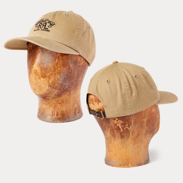 RRL 더블알엘 랜치 로고 트윌 볼캡 카키