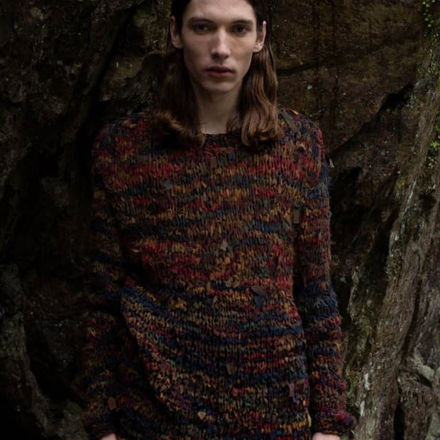 MASU 마수 실크 테이프끈 스웨터