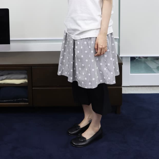 Gomme stripe dot skirt