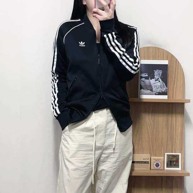 [정품] 아디다스 블랙 트레포일 투웨이 져지 [ M ]