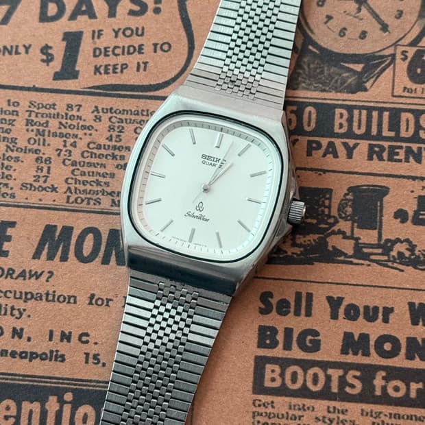 세이코 Seiko Silverwave 스퀘어 쿼츠