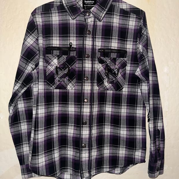 “Doublefocus” punk rock check shirt