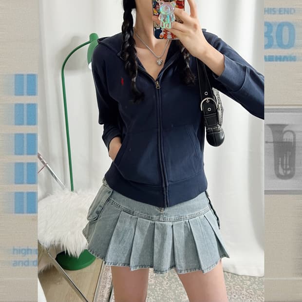 폴로 랄프로렌 네이비 후드 집업