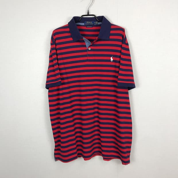 폴로 랄프로렌 POLO 스트라이프 반팔 카라티 남성XL (110)