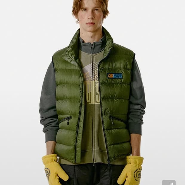 테켓 Footsteps Lightweight Down Vest Green